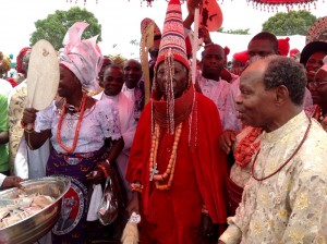 the Ohworode of Olomu Kingdom His Royal Majesty, Ovie Richard Layeguen. Ogbon, Ogoni-Oghoro I and Maj-Gen. David Ejoor (Rtd) at the occasion