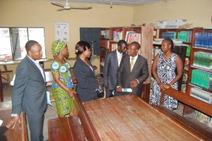 Representatives of the Old students Ass, the NGO representatives and School Management during the visit