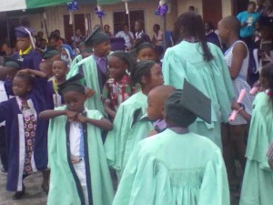 Young graduands of Emmakes Schools dancing during the 2013 Graduation/Prize-Giving Day Celebration 