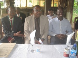 From-left Mr Omorefe Asemota, Executive Director NIFOR, Mr Sylvester Okoh, Project Manage, PIND and Mr James Elekwachi, Marketing Development Manager, PIND