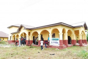 Exterior of the Okoyitoru community town hall