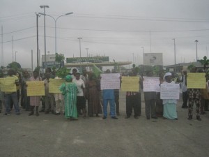 The protesting Nigeria Ports Authority (NPA) retirees in Warri
