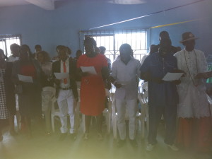 The Newly sworn in Members of the Nigerian Union of Local Government Employees (NULGE), Sapele Chapter.
