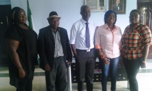  L-R: Misan Tosanwumi, Mr. Godfrey Tosanwumi, Hon. Mofe  Edema, Chairman Warri South Local Government Area, Ada Tosanwumi and Ete Tosanwumi during the visit.
