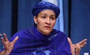 Environment Minister,  Amina Mohammed.