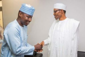 President Mohammadu Buhari and Mr Abubakar Sidiq Usman.