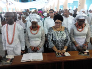 A cross section of the late Ibru Family during the church service.