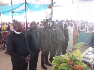 From right -left. Pastor Isaac Edafemuno Omohoro, newly inaugurated chairman of CPFN during their inauguration.