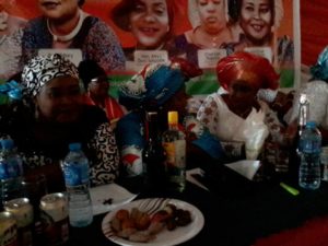 From L-R: Uvwie Local Government Council Chairman, Hon. Chief Mrs. Stella Otiotio Dabuner, Mrs. Kawulia Omoko, Delta State PDP Women Leader and Hon. Barr. Evelyn Omavowan Oboro at the event 