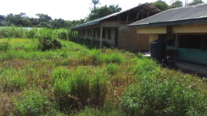 The abandoned section of the primary school. 